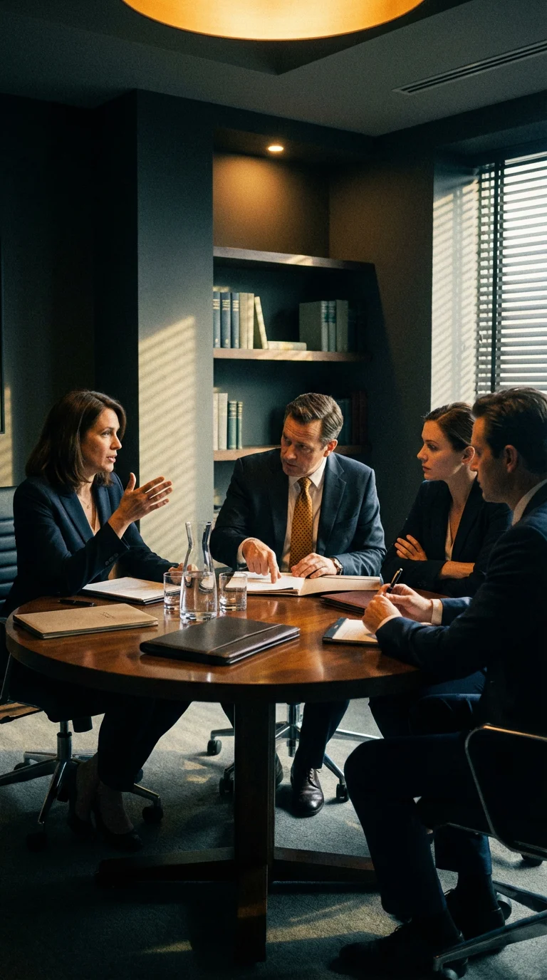 Team meeting around round table